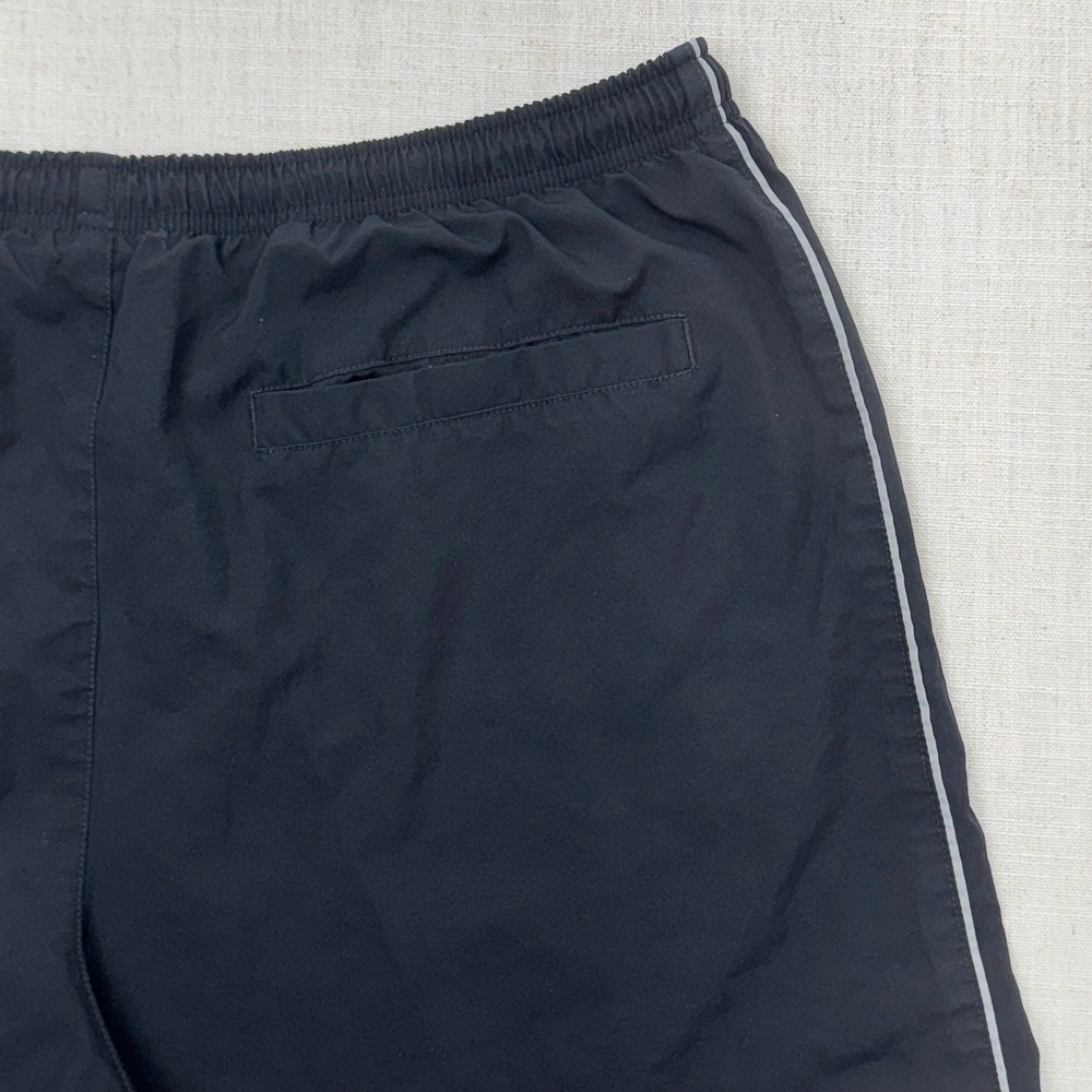 Nike Black Vintage Y2K Running Shorts Mens XL Reflective Embroidered Swoosh - Picture 12 of 14